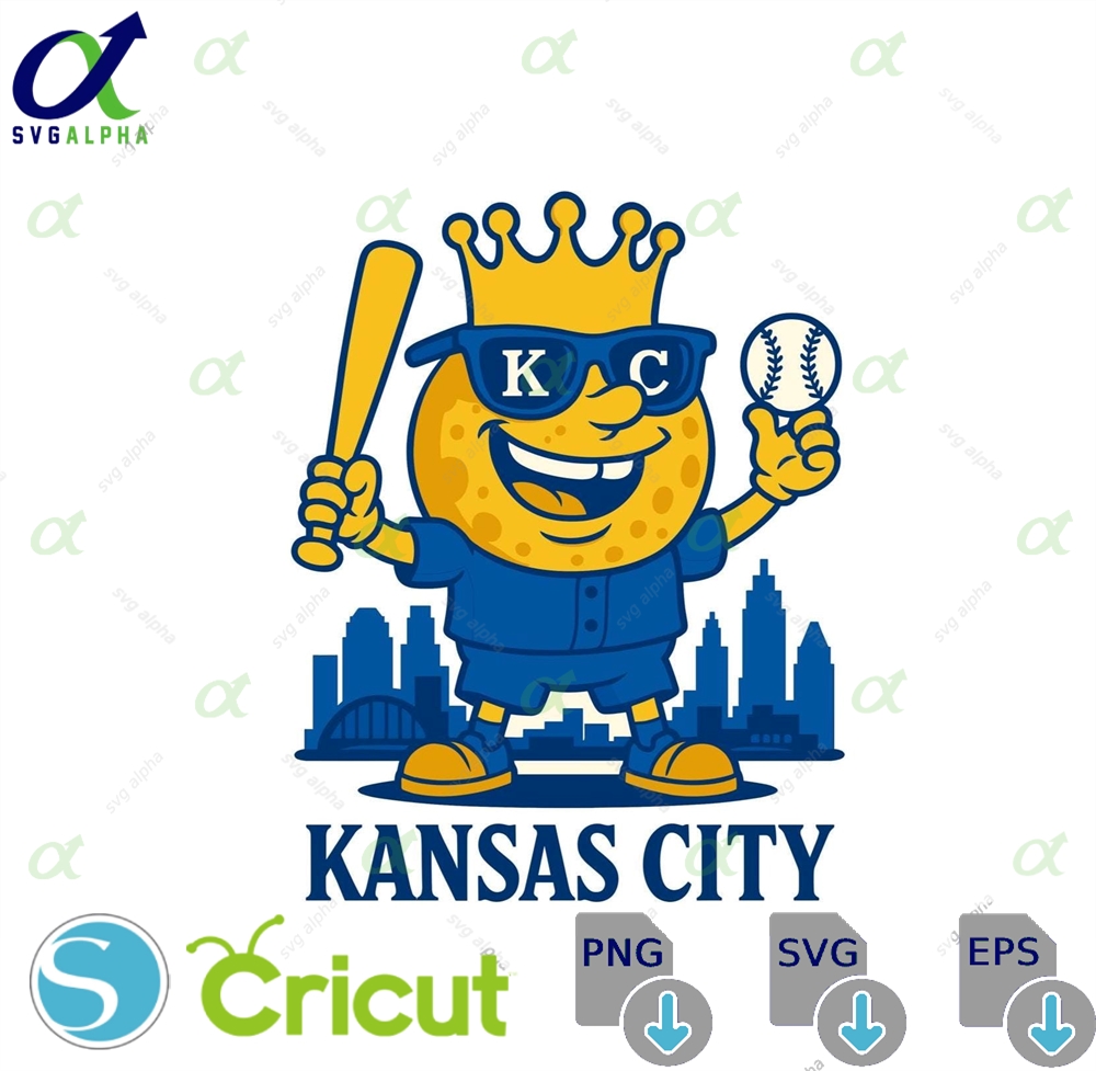Kansas City Baseball Fan Art-kc Baseball Inspired Svg